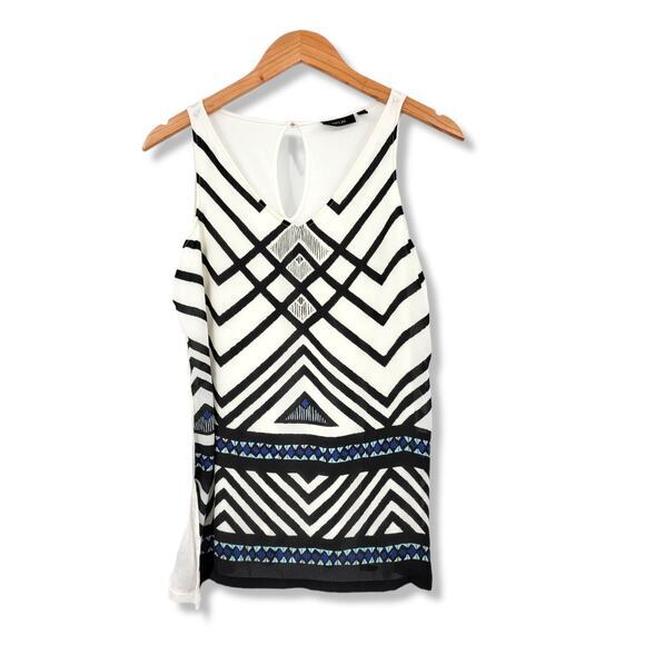 Apt. 9 Women's Geometric Striped Print‎ Tank Top Size Small - Picture 1 of 10